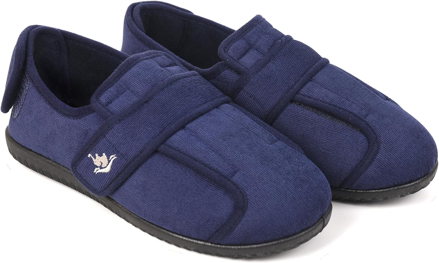 Men's 80-D Memory Foam Adjustable Wide Diabetic Slippers for Swollen Feet, Edema, A...