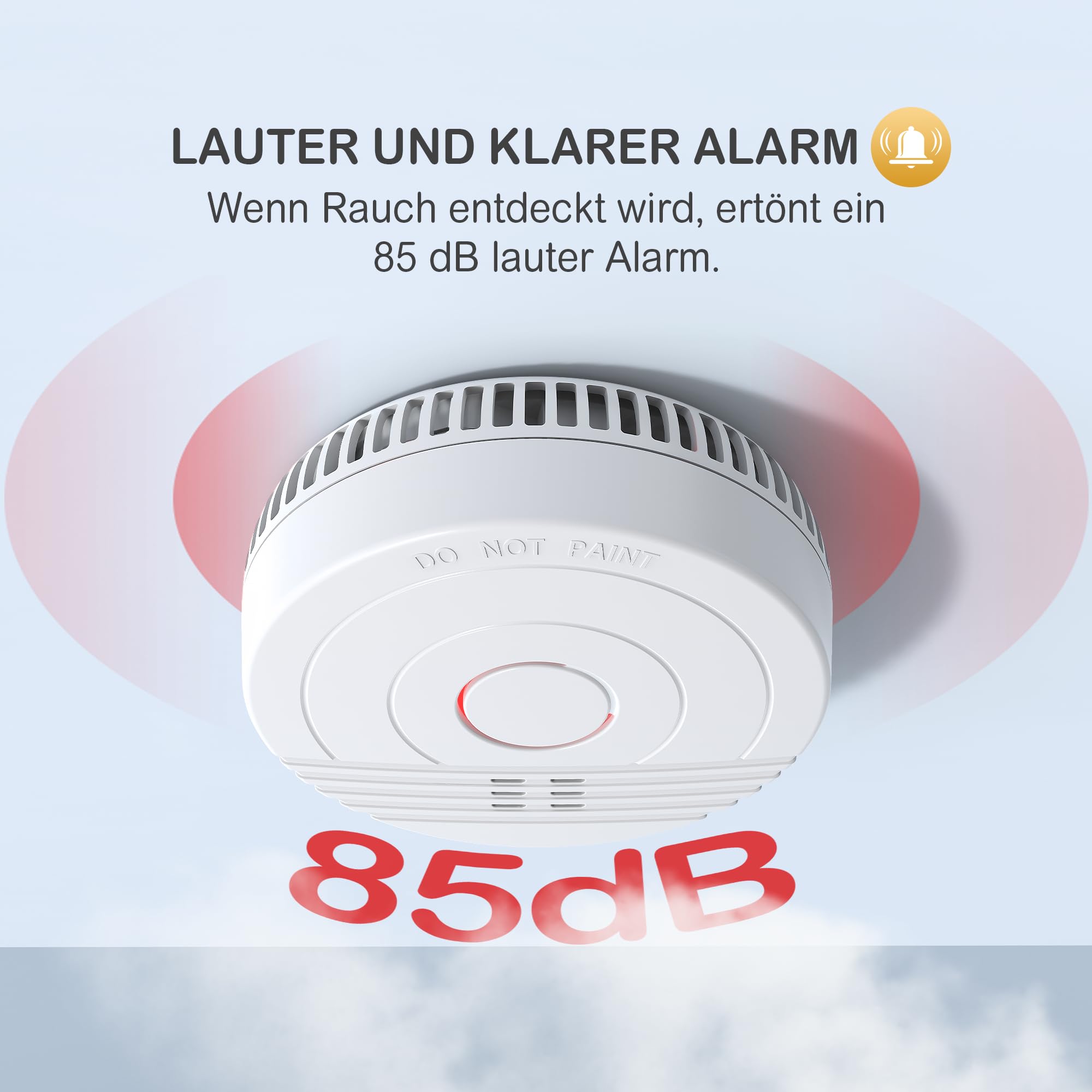 Batterie Rauchmelder, 4 Stück