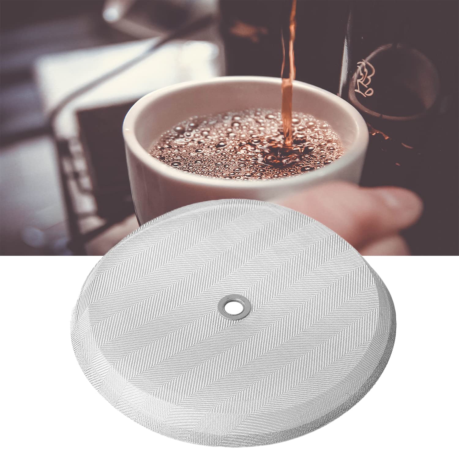 Lot De 2 Filtres à Piston Français, Universels De Rechange Réutilisables En Acier Inoxydable 2/4/8 Tasses, Filtre De Cafetière à Piston De Rechange En Maille Pour Café, Restaurant, 8 Tasses