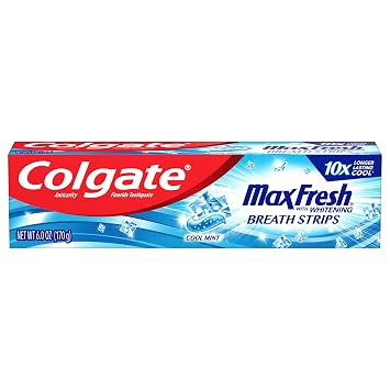Colgate Max Fresh Toothpaste with Mini Breath Strips, Mint, 6 Oz
