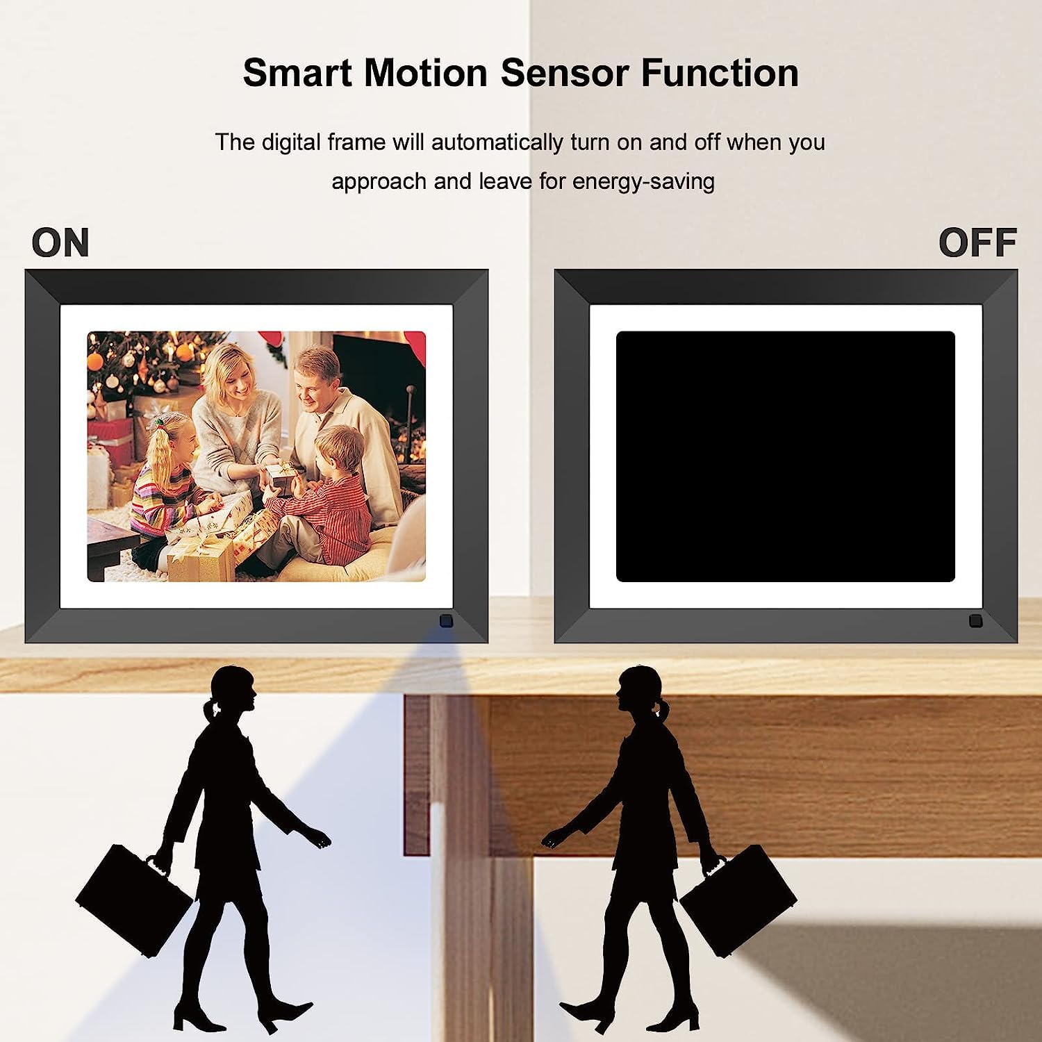 11-inch Digital-Picture-Frame WiFi Photo Frame - 2K Smart Digital Picture Frame, 16GB, Motion Sensor, Full Function, Share Photos And Videos Via App Or Email Instantly, Unlimited Cloud Storage