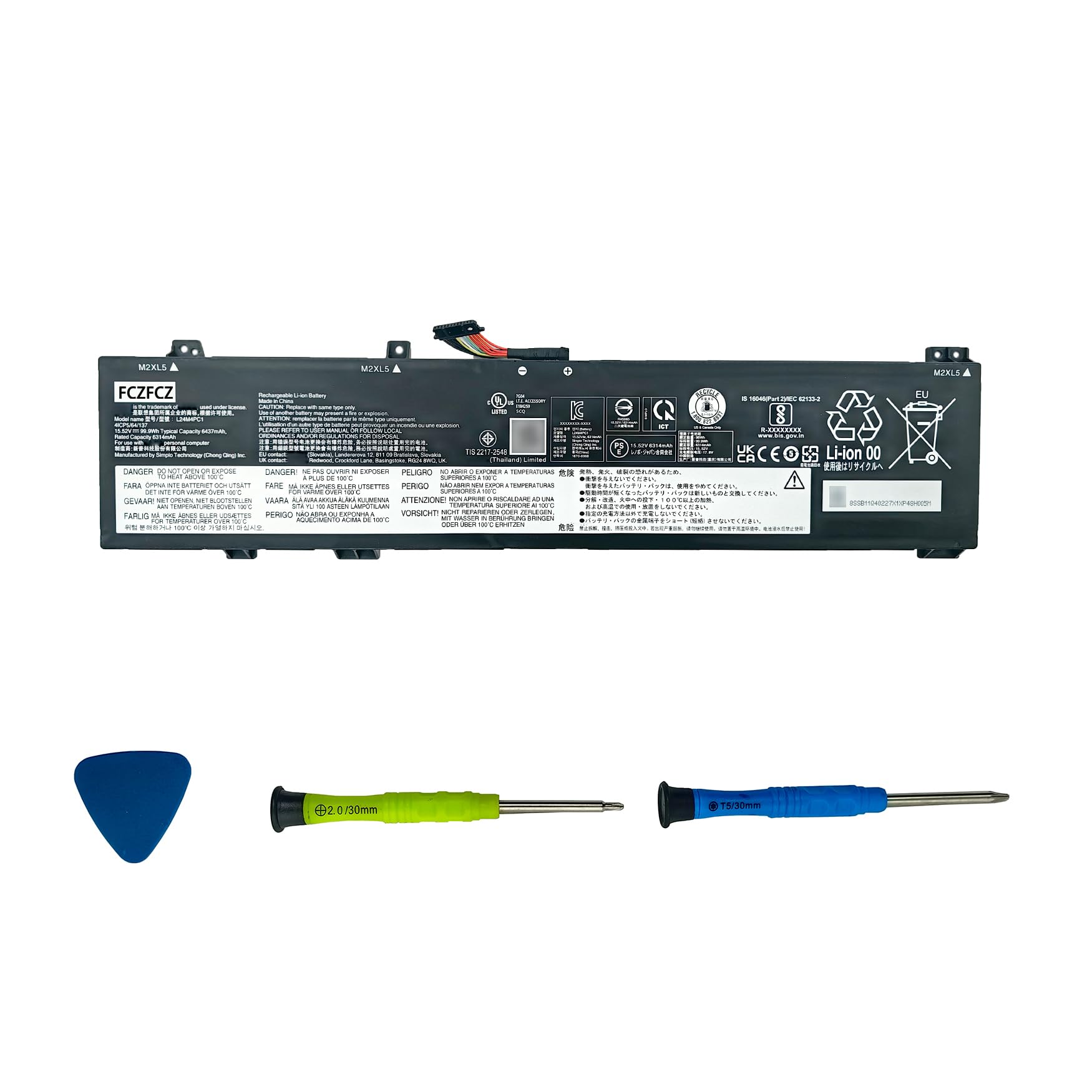 Amazon.com: FCZFCZ L24M4PC1 Battery 99.9Wh 6437mAh Replacement for