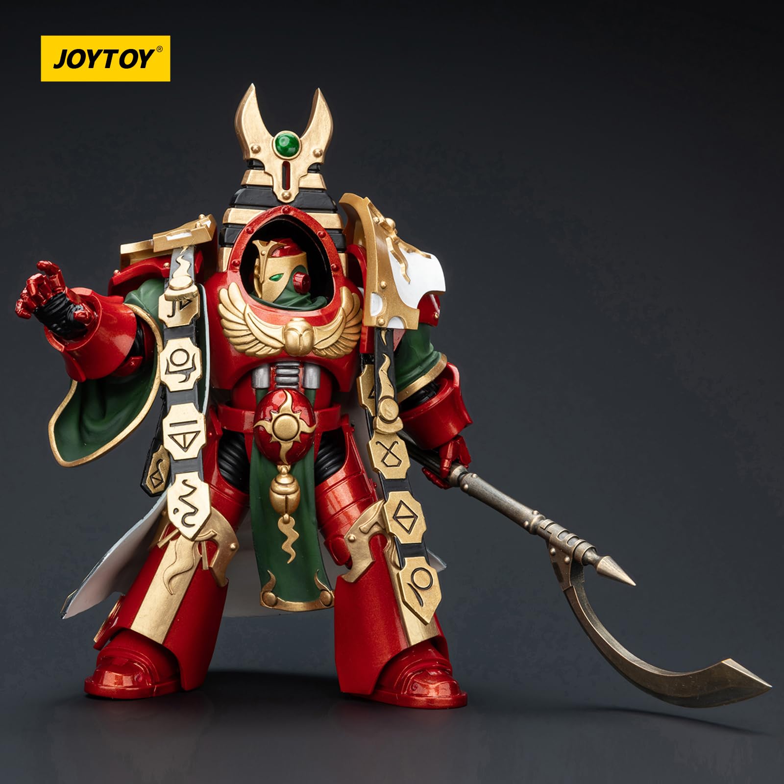 JOYTOY Warhammer 40k Thousand Sons, 1/18 Legion Praetor of the Thousand Sons in Cataphractii Terminator Armor Action Figure Collectible Model