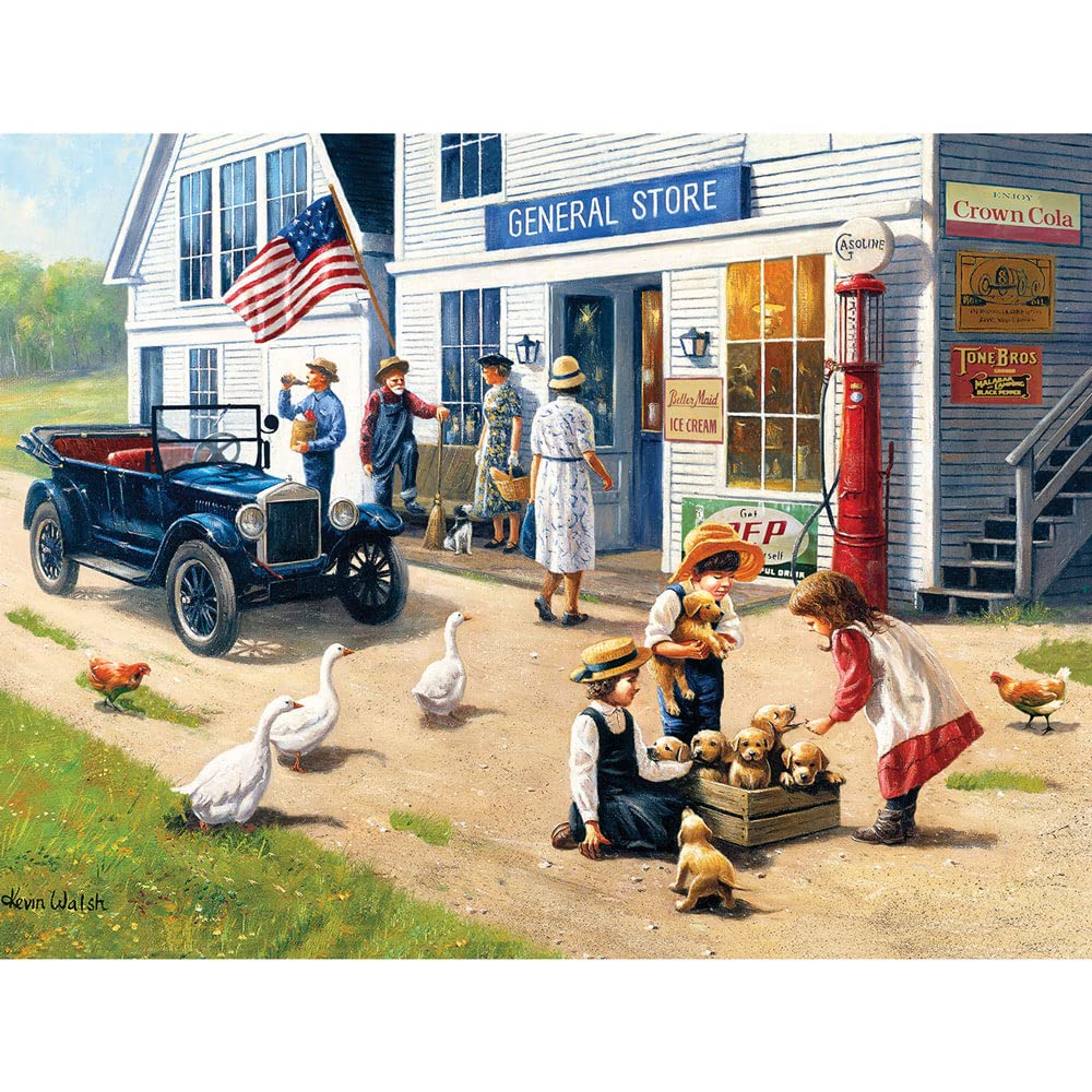 Bits and Pieces – General Store Jigsaw Puzzle for Adults – 300 & 500 Piece Options – 18" x 24" – Large Piece Puzzle by Artist Kevin Walsh (500 Piece Puzzle)
