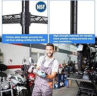 Vista 4 de PayLessHere sistema de 5 estantes ajustables de acero, ideal para almacenamiento en cochera