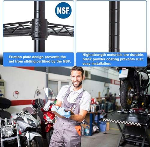 Miniatura 4 de PayLessHere sistema de 5 estantes ajustables de acero, ideal para almacenamiento en cochera