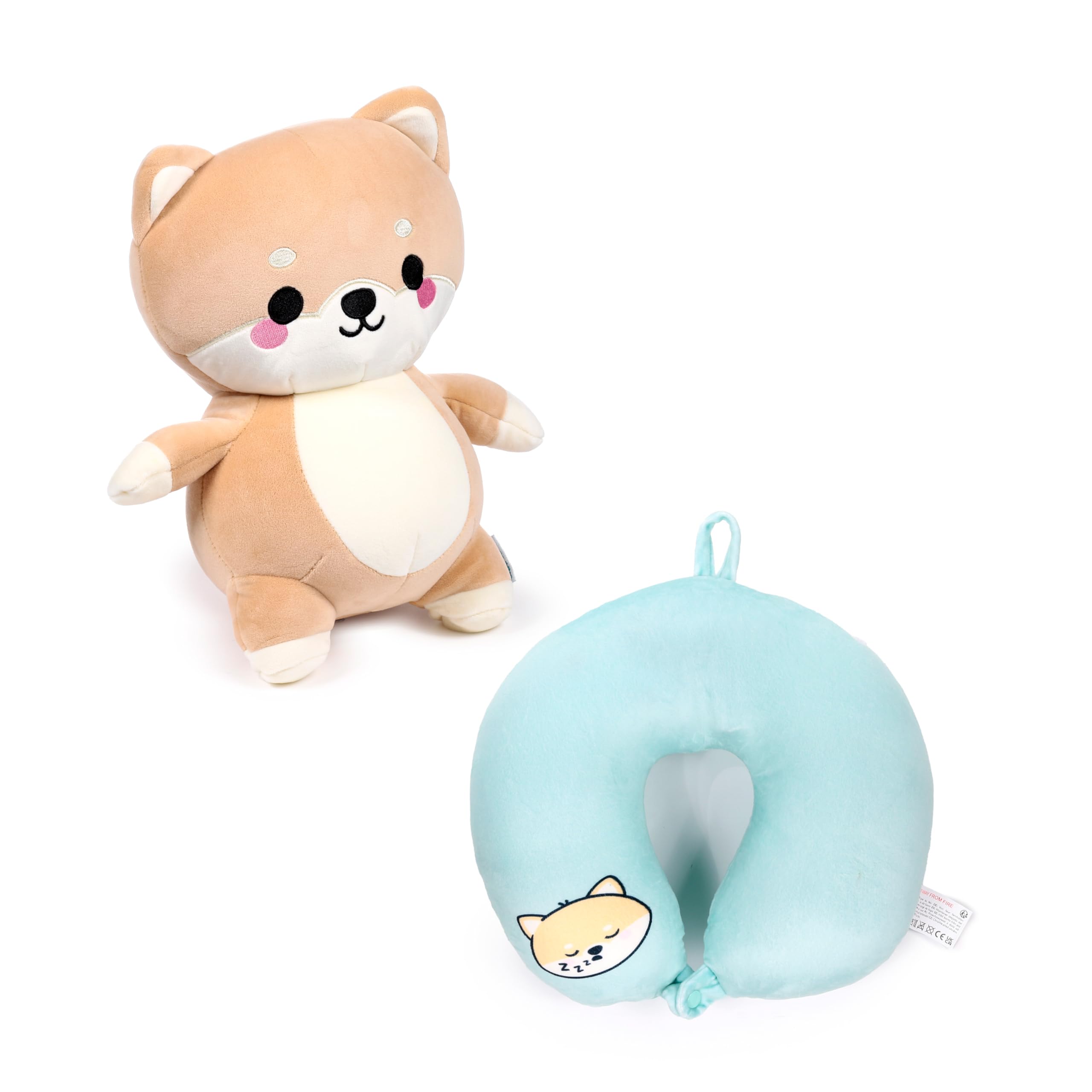 Swapseazzz Plush Travel Pillow & Toy Adoracorns Shiba Inu 2-in-1 Kids