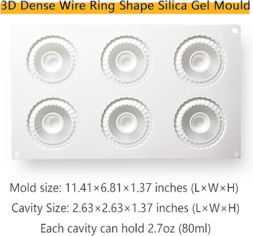 Vista 119 de OCPO KITCHEN Molde de silicona para hornear pasteles de mousse, dulces, pasteles, chocolate, magdalenas, gelatina, galletas, pudín, molde