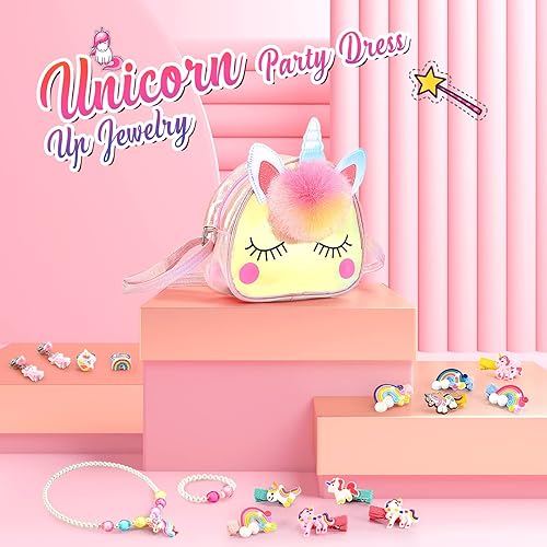 Miniatura 5 de SYOKZEY Regalos de unicornio para niñas, juguetes de unicornio regalos para niñas de 3, 4, 5, 6, 7, 8 años, juegos de joyas para niñas, regalos de