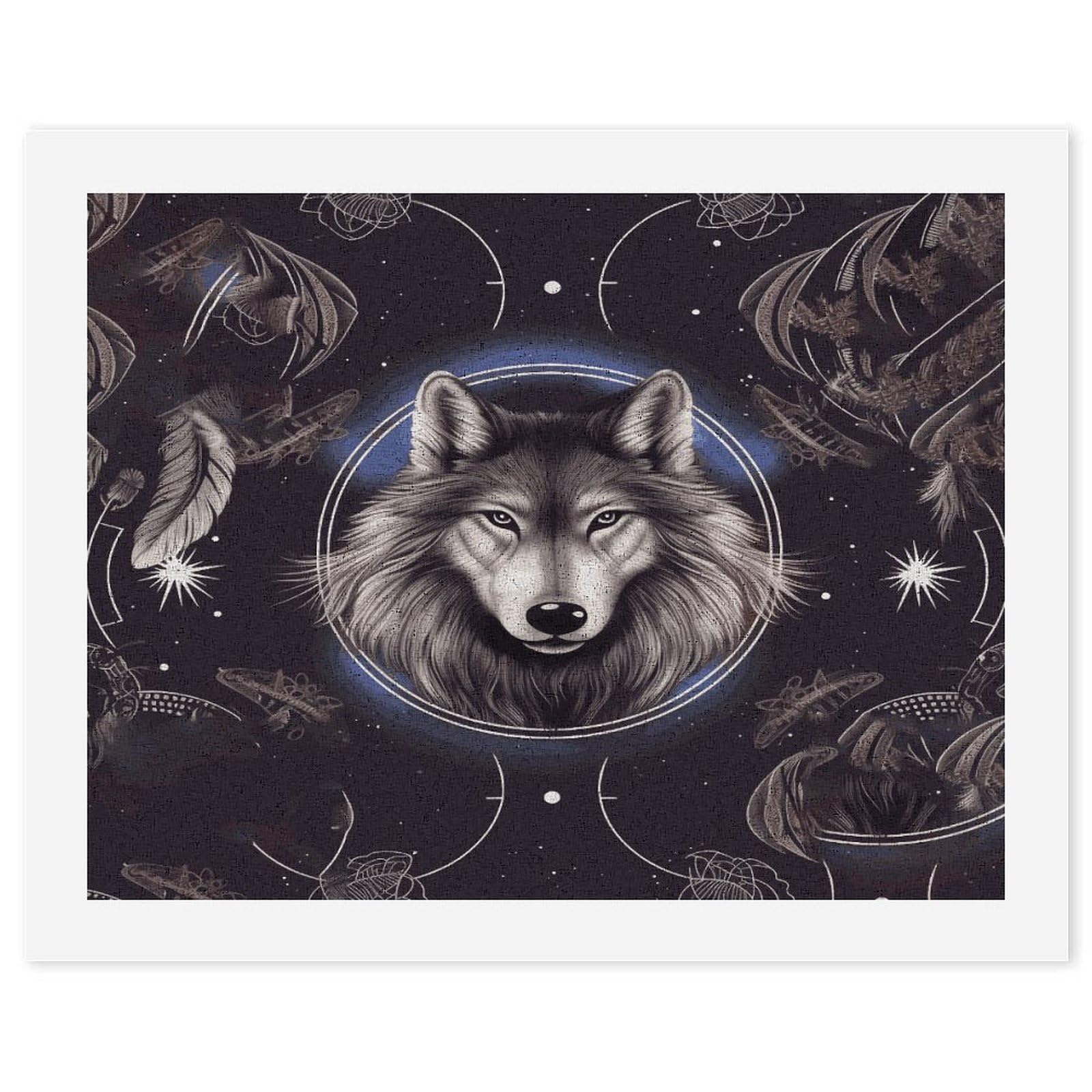 LDGSUPH Wolves And Dream Catchers Paint by Numbers Kits for Adults Beginners Exquisite Digital Oil Painting Kits Painting Anti-fading Canvas Wall Art DIY Gift for Home Wall Decor
