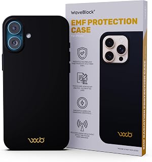 WAVEBLOCK EMF Protection iPhone Case, Radiation Blocker Cell Phone Case, 5G Shield Reduction, Lightweight, USA Patented and Tested in FCC Lab, iPhone 16 Plus Black Matte