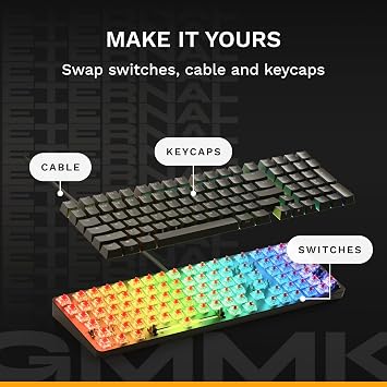Glorious Gmmk エターナル 96% ホットスワップ メカニカル ゲーミングキーボード Rgb ブラック