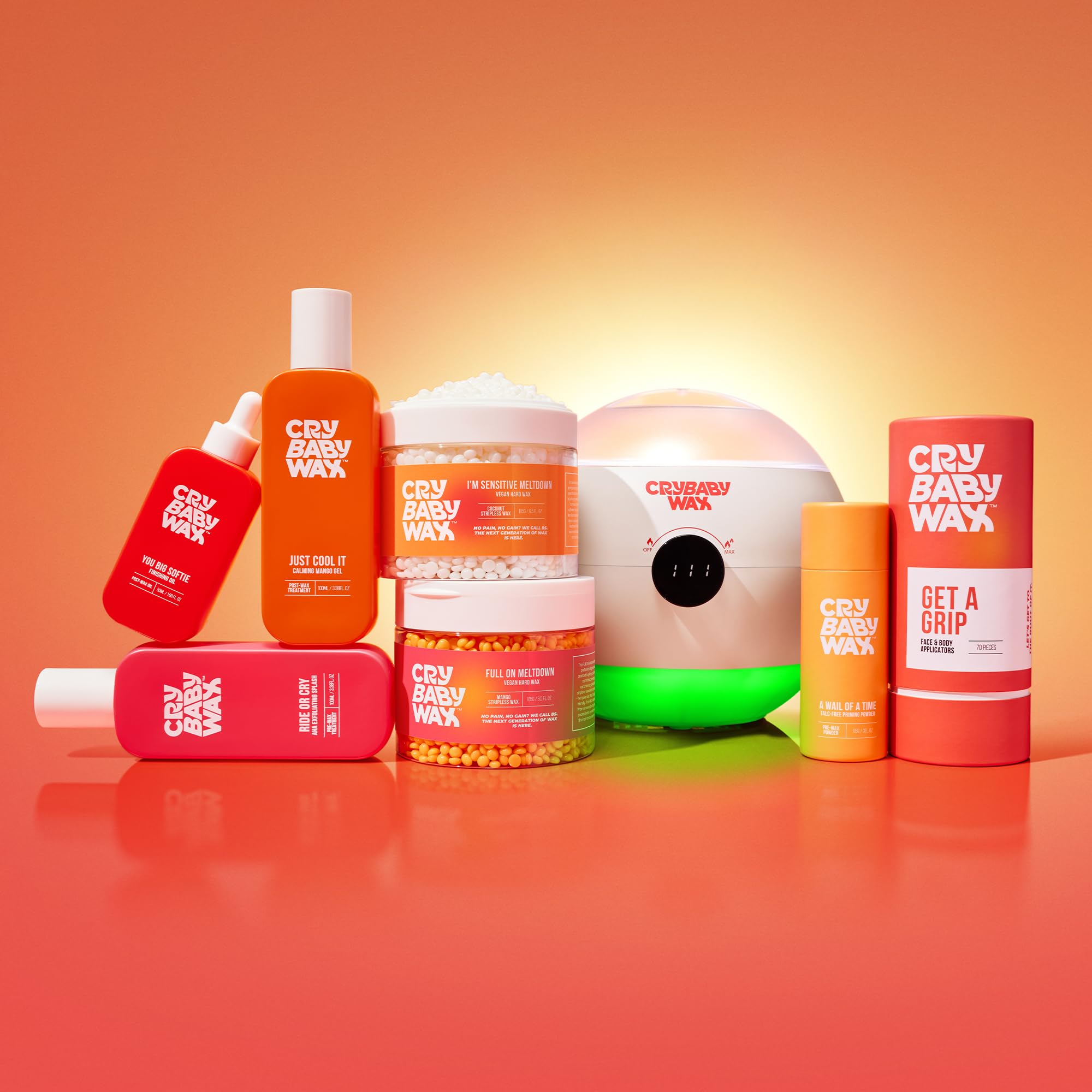 Crybaby Wax The Meltdown Machine Podgrzewacz do wosku | cyfrowy wyświetlacz temperatury, pojemność 480 ml, szybko nagrzewający się garnek do wosku ze zdejmowaną silikonową wkładką