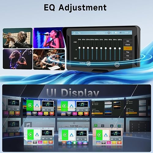 Miniatura 6 de Protable Carplay - Pantalla para automóvil, Hodozzy inalámbrico Carplay de 7 pulgadas y pantalla automática Android, receptor de audio para