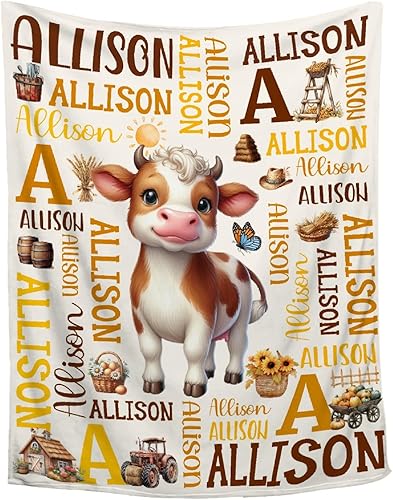 Miniatura 15 de Manta de bebé personalizada de conejo, regalos personalizados de conejito para niños y niñas, ultra suave, afelpada, acogedora y transpirable, manta