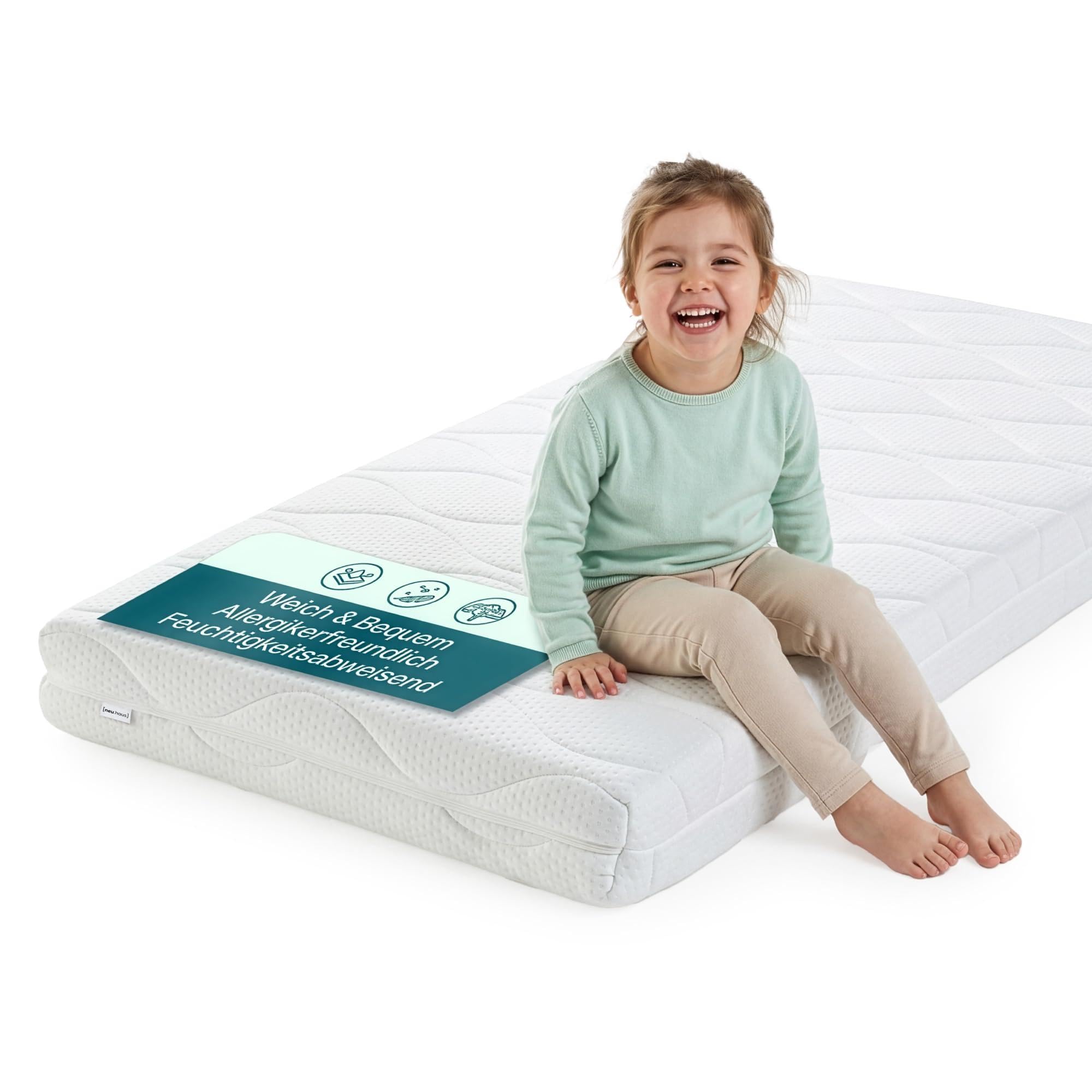 Matelas enfant imperméable et respirant 90x200 cm neu.haus