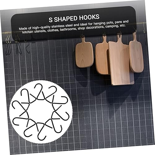 Miniatura 2 de Cabilock Ganchos para colgar 10 piezas de ganchos de acero inoxidable, ganchos para colgar en la cocina, ganchos en forma de S, ganchos en forma de