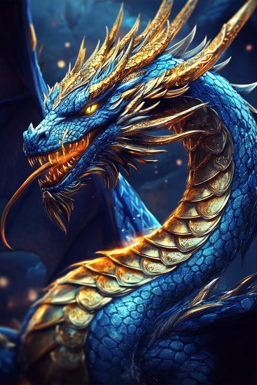 Sparkling Dragon 500-Piece Adult Puzzle - Challenging & Educational, Perfect for Room, Home & Holiday Decoration