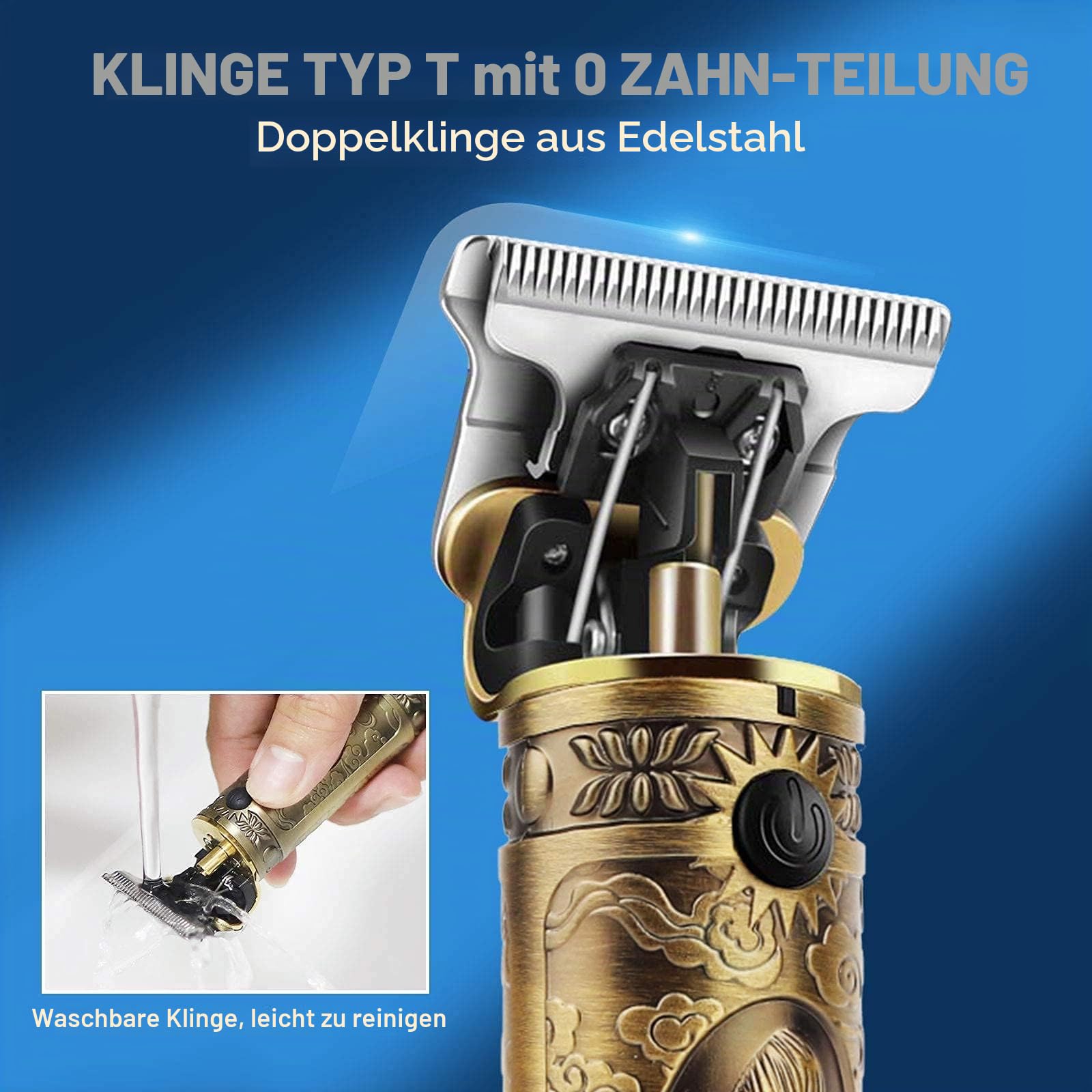 YiLFo Haarschneidemaschine Profi Barttrimmer Herren, Barber Rasierer Herren Elektrisch Haarschneider, Bartschneider Trimmer, LED-Anzeige, Schnurloser Präzisions Konturen Haartrimmer für Friseure