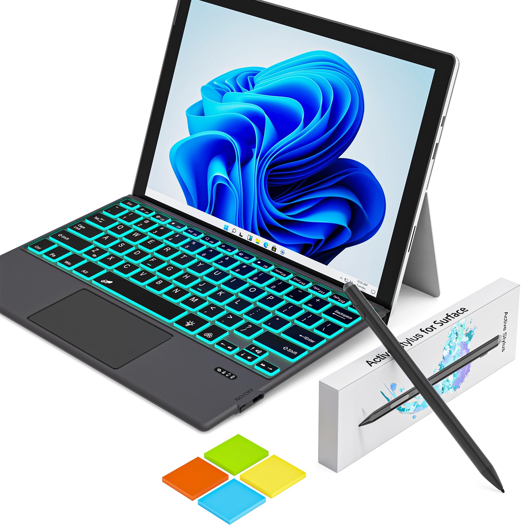 Surface Stylus Pen and Surface Pro Keyboard Combo,Surface Pen Compatible with Surface Pro/Go/Book/Studio/Laptop, Surface Pro Keyboard Type Cover Compatible with 7+/7/6/5/4/3
