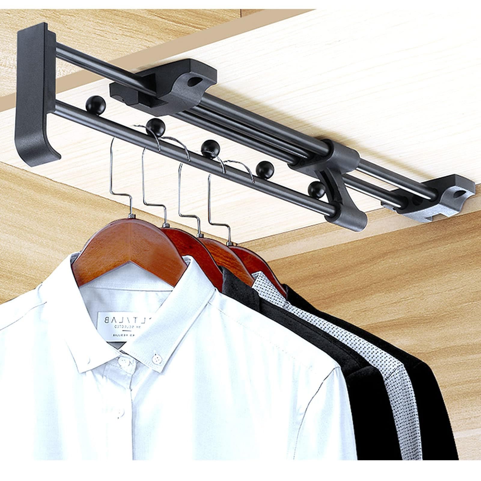 Portant extensible pour pantalons système de rangement réglable
