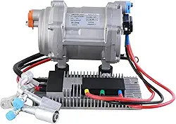 Compressor elétrico universal AC 20cc/r Compressor de ar condicionado para compressor automático de 12V para R134a, com conexões de 90 graus
