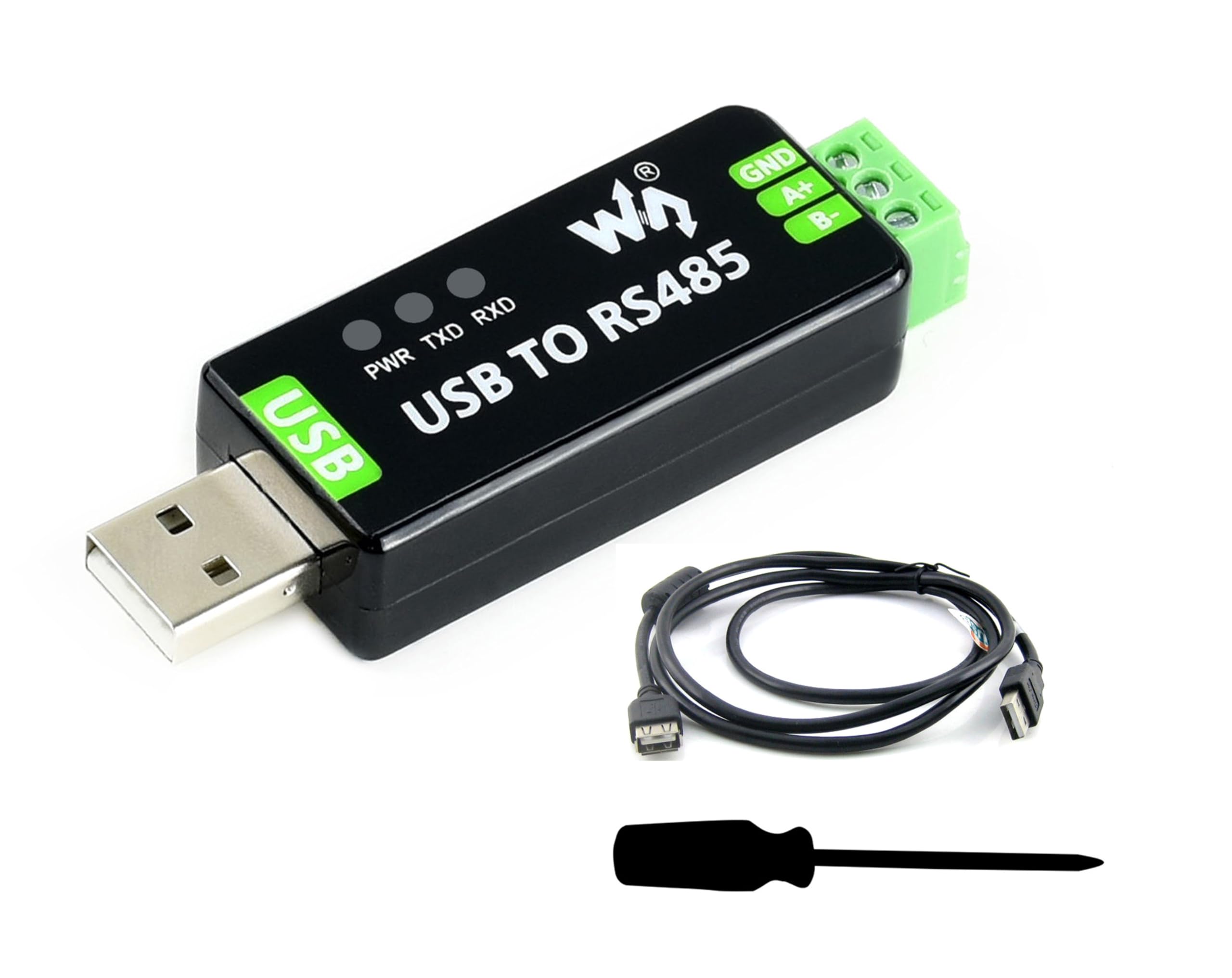 Industrial USB to RS485 Bidirectional Converter with Original FT232RNL and SP485EEN Chip, Supports Linux, Android,Win11/10/8.1/8/7/XP, etc. With Protection Circuits for Industrial Control Equipments