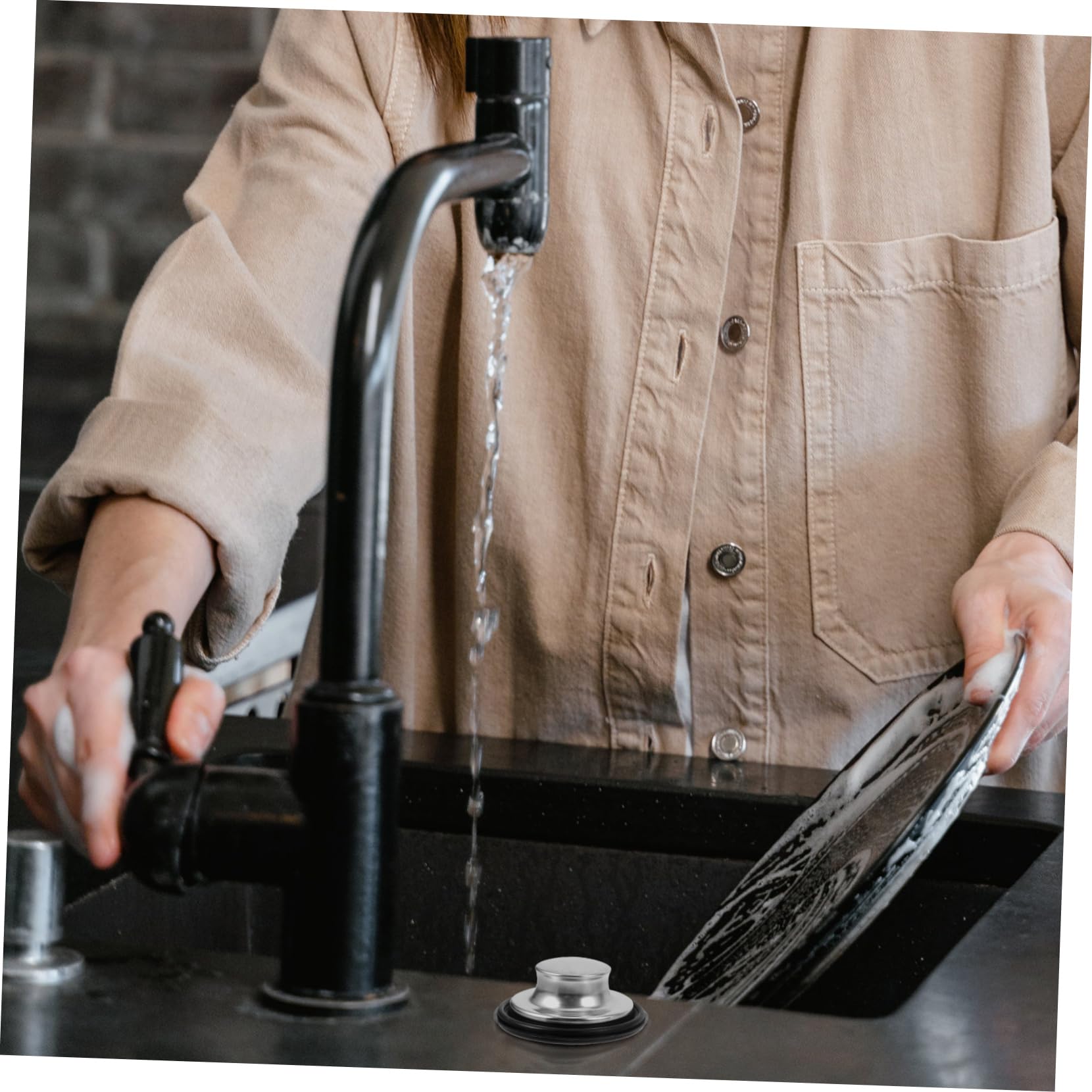 SHINEOFI 5 Juegos Enchufe De Sello De Agua para Lavavajillas Sumideros Colador Escurreplatos Fregadero Filtrar Accesorios Drenar Acero Inoxidable Plata