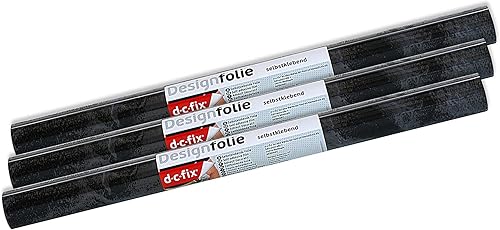 Miniatura 7 de d-c-fix Película autoadhesiva decorativa, color negro mármol, rollo de 26 x 78 pulgadas, paquete de 2