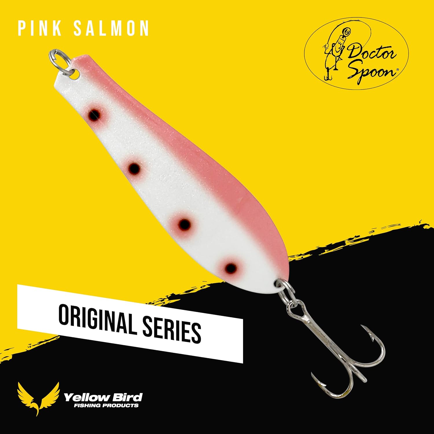 Doctor Spoons Orginal Fishing Lures 3 Pack - Made in USA - Saltwater & Freshwater - Premium Eagle Claw Hook - Walleye, Bass, Northern, Pike, Salmon, Trout, Striper & More - Casting, Jigging, Trolling
