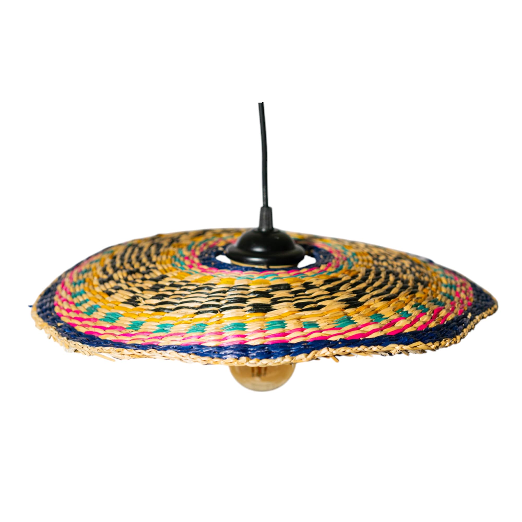 Suspension rotin E27 220V plafonnier cuisine et chambre