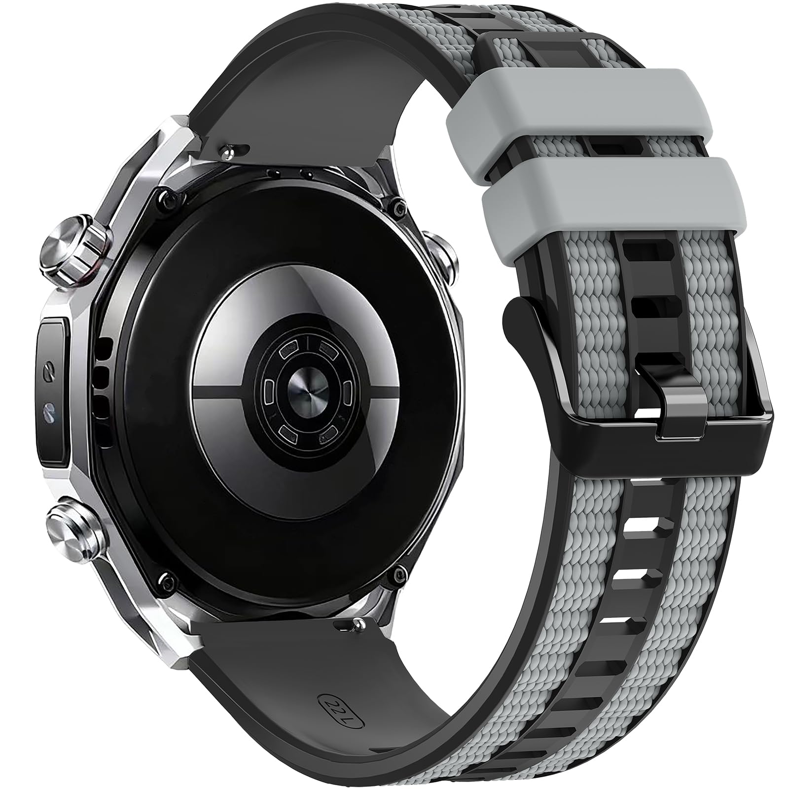 XMUXI 22mm Strap Dual-color Compatible with Huawei Watch GT6 Pro GT6 GT5 Pro GT5 GT4 GT3 46mm Quick Release Silicone Reolacement Strap for Bip 6 Venu 4 45mm Rugged Bands 22mm-image-37