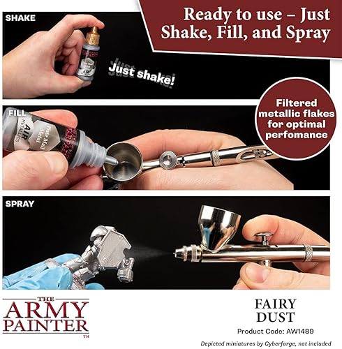 Miniatura 3 de The Army Painter Warpaint Air Metallics Fairy Dust - Pintura acrílica no tóxica a base de agua muy pigmentada para juegos de rol de mesa, juegos de