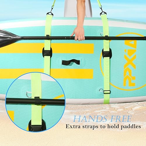 Miniatura 7 de PPXIA Correa de transporte para tabla de remo, tablas de transporte de SUP ajustables, accesorios de tabla de remo para mujeres y hombres para