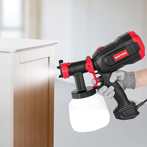 Miniatura 6 de Eastvolt Pulverizador de pintura, pistola eléctrica HVLP de alta potencia de 750 vatios con 4 boquillas, 3 patrones de pulverización, recipiente de