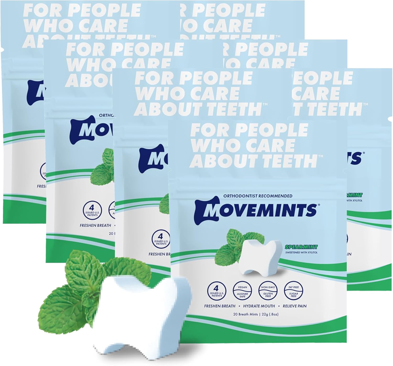 Movemints Clear Aligner Mints Patented Aligner Seating Mints Edible