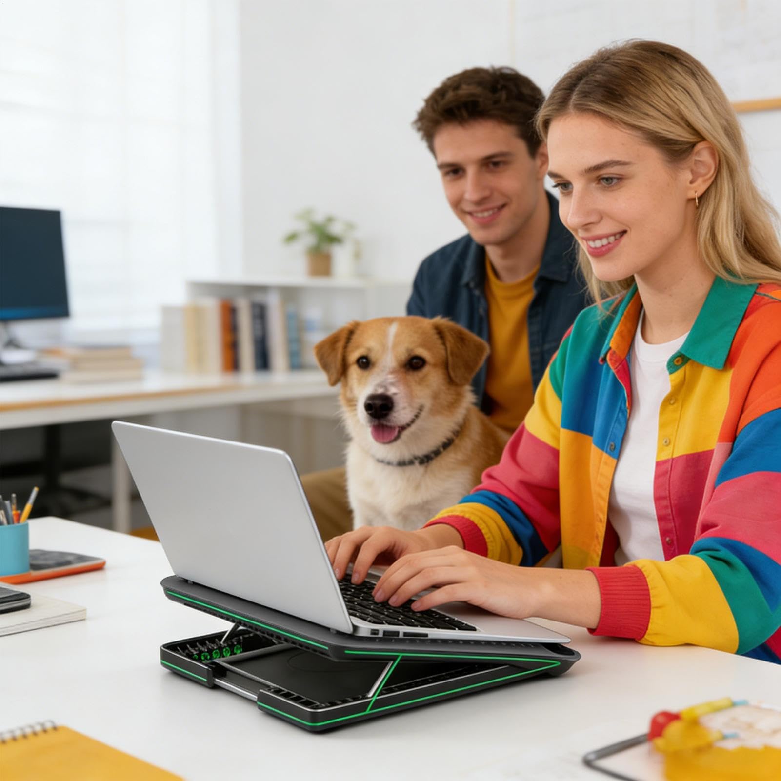de Refrigeración para Portátil Soporte Ajustable De Enfriamiento Para | Soporte Ergonómico Multifuncional para Computación Para Escritorio, Teclado, Teléfono, Tablet, Hogar, Oficina,