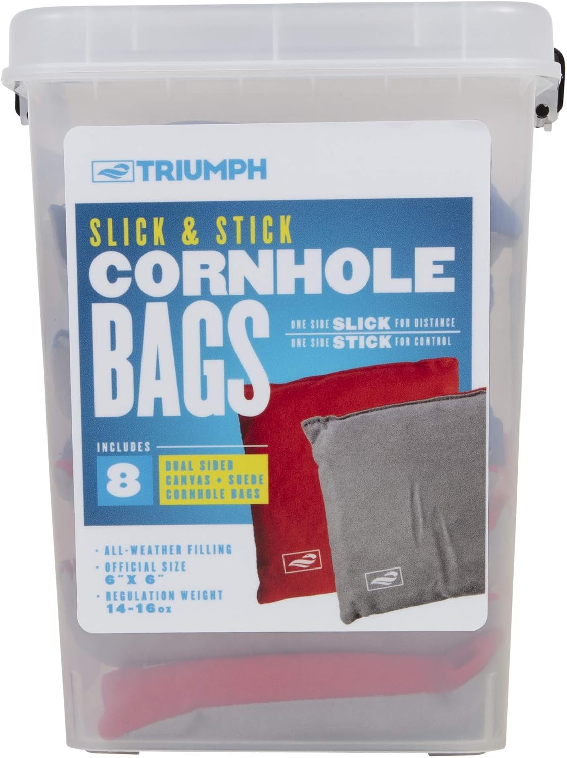 Triumph Sports Slick n Stick Cornhole Bags, Multicolor : Sports & Outdoors