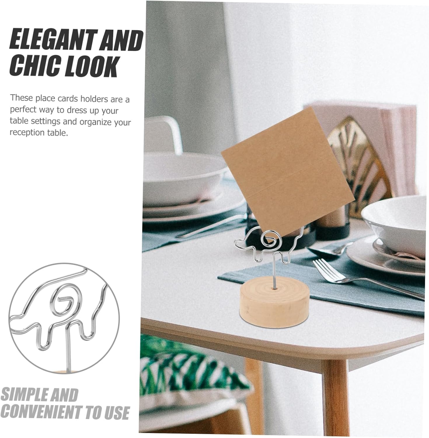 3pcs Metal Animal Photo Clip Desktop Photo Decor Memo Clamp Table Number Holders Wedding Place Cards Holder Memo Clip St