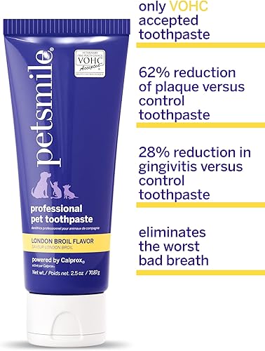 Miniatura 2 de Petsmile Pasta dental profesional para mascotas para gatos y perros - La única pasta dental aceptada por VOHC - Clínicamente probada para controlar
