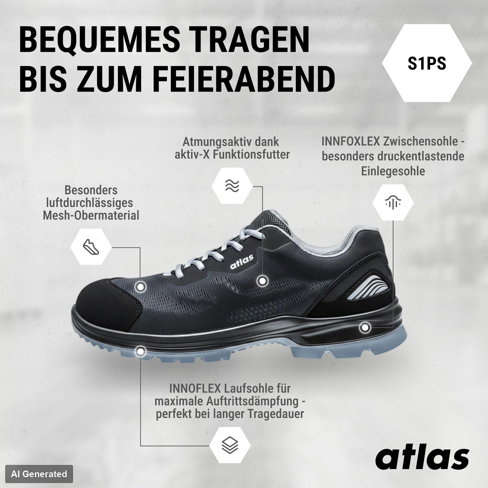 atlas 323001P43 DIY, czarny