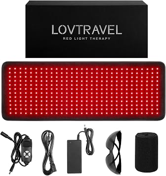 360pcs LED 660nm Red Light and 850nm Near Infrared Light Therapy Devices Mat Large Wearable Pads Wrap for Body Pain Relief