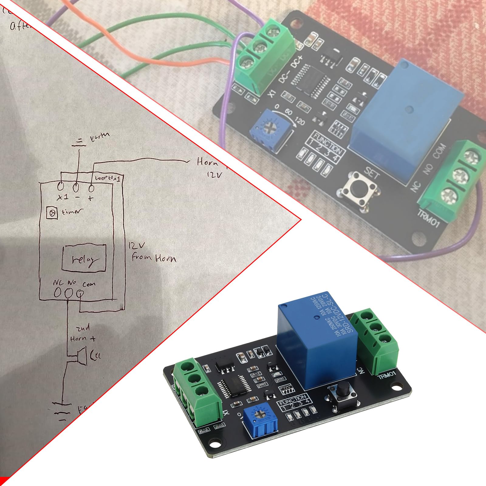 The Lord of the Tools 2 Pz 12V Modulo Relè di Ritardo di Avvio Modulo Interruttore di Ritardo di Avvio Modulo Timer di Ritardo Modulo Timer di Ritardo Spegnimento Automatico Modulo Interruttore Timer