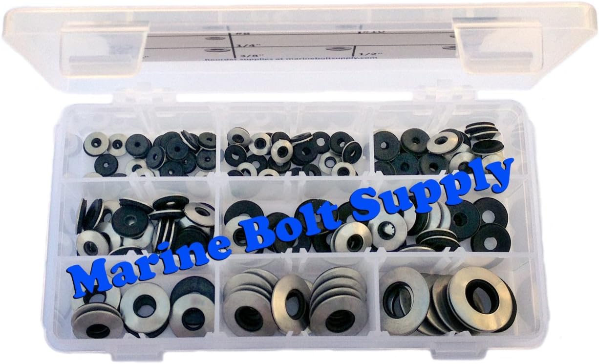 Stainless Steel Neoprene Bonded Sealing Washer Assortment Kit - Marine Bolt Supply 8-111428