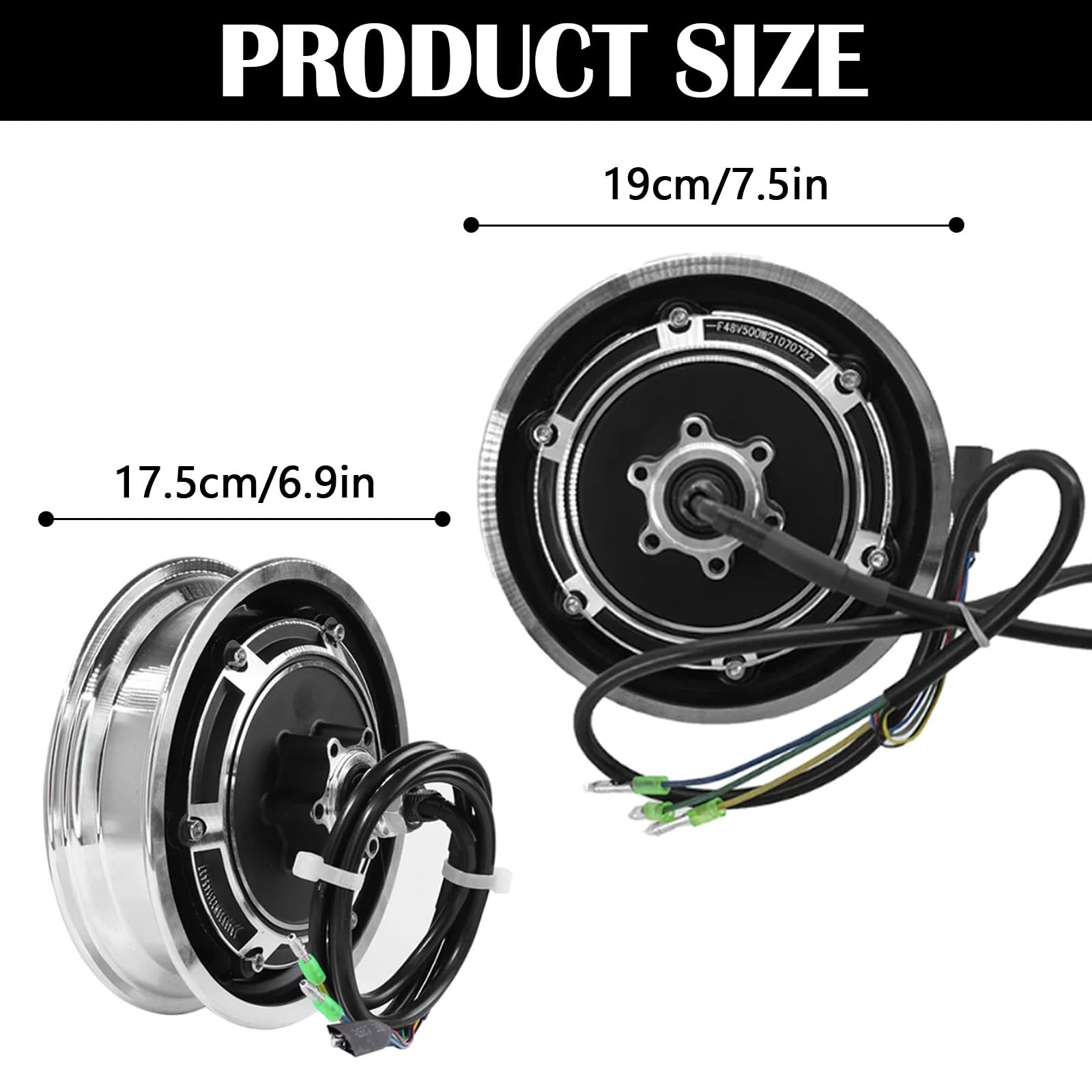 Motore Del Mozzo, Motore Del Mozzo Per Scooter Elettrico 10pollici Per Kugoo M4/M4 Pro 48v 500w Motore Del Mozzo Della Ruota Sostitutivo E Motore Per Scooter Per Scooter Elettrici Kugoo M4/M4 Pro