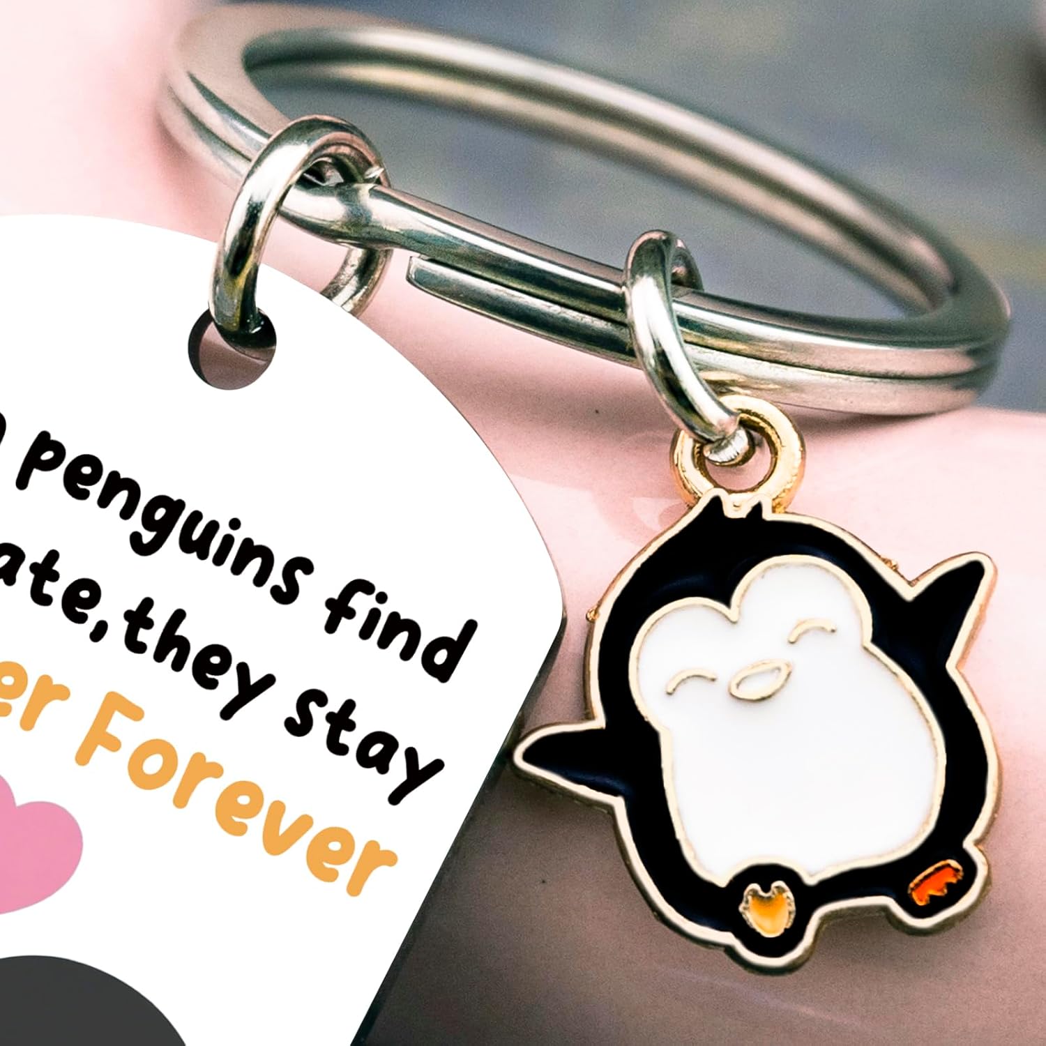 Penguin Keychain Couple Valentines Day Gifts for Him Her Boyfriend Girlfriend Cute Keychain for Husband Wife Unique Birthday Gift for Husband Boyfriend I Love You Gift Ideas - Image 5