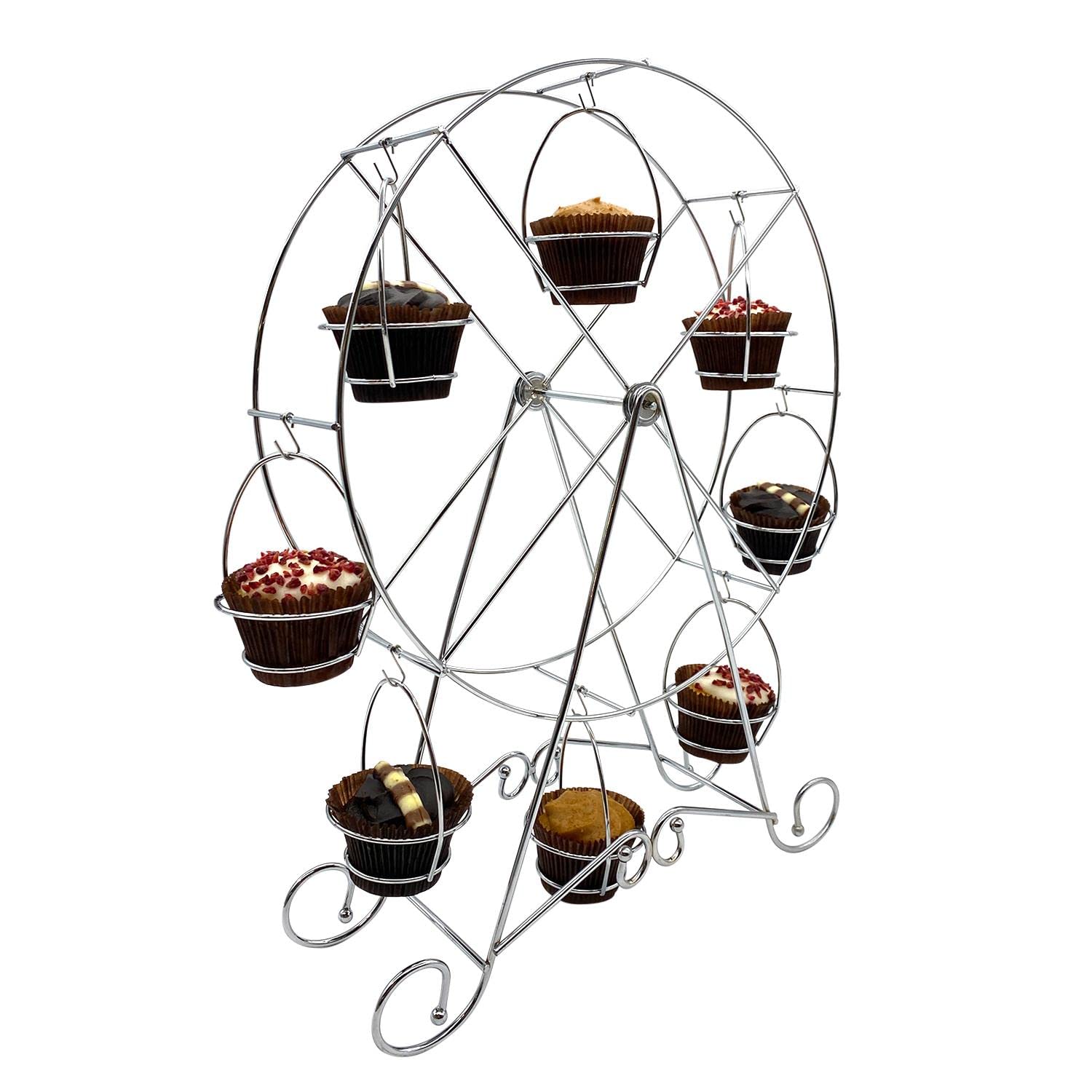Yolli Silver Ferris Wheel Cake/Cupcake Stand - (1Pk)
