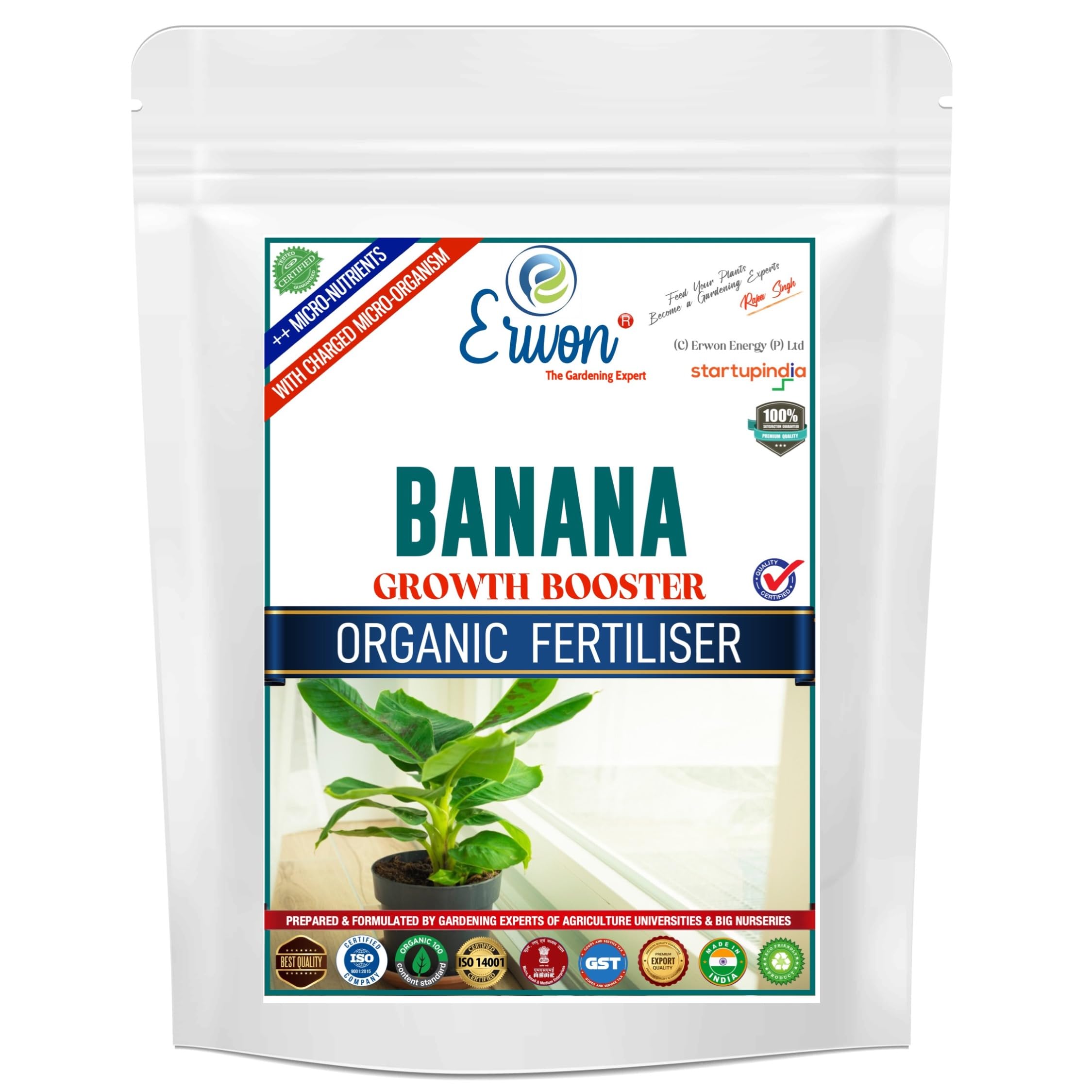 Erwon® Banana Growth Booster, Premium Essential Powerful Organic Fertilizer for Overall Growth of Banana Plants, with Charged Micro-organism and ++ Micronutrients (900 gm) (B097C4D4RM) Amazon Price History, Amazon Price Tracker