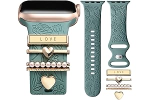 DaQin engraved Flower Band Compatible with iwatch 5 Bands 40mm for Women