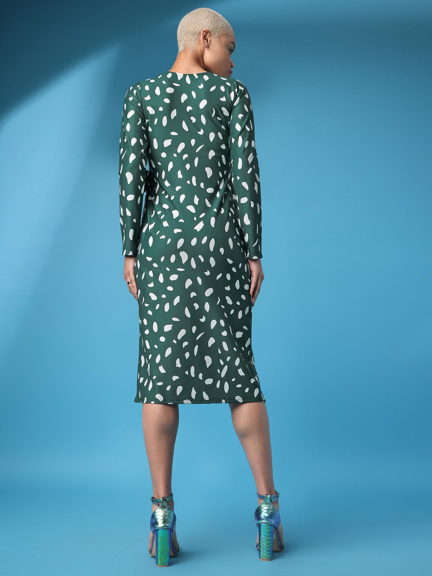 Purvaja Womens Warp Midi Length Dress (Wini-092-Salt_Green_Xx-Large)